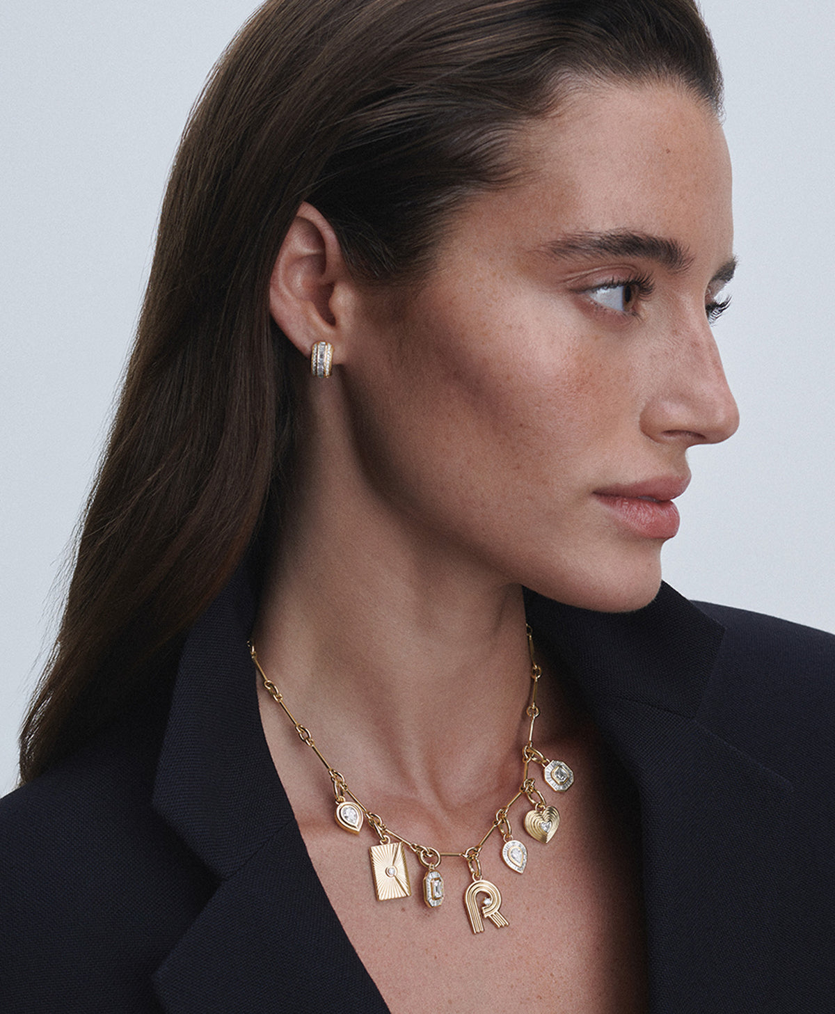 Deco Diamond J Hoops