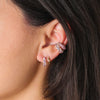 One of a Kind Pink Sapphire Ear Cuff Set