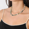 One of a Kind Full Enamel Bead Party Peridot Big Bead Necklace