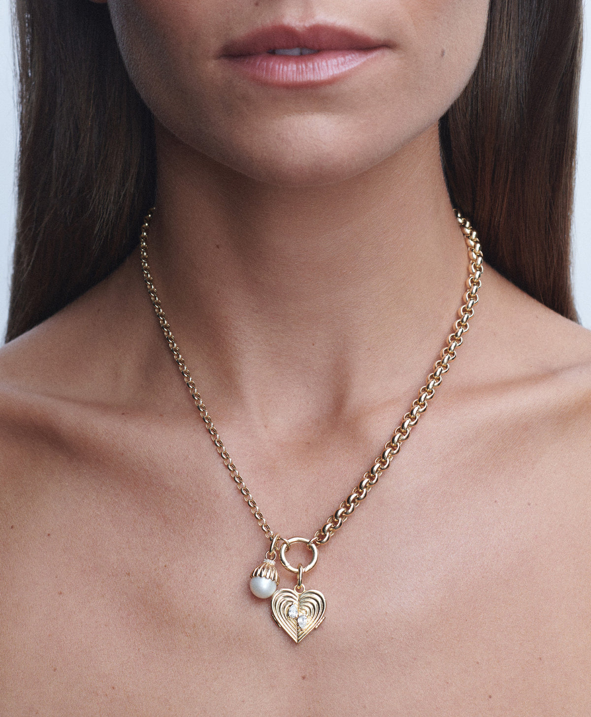 Plus One Diamond and Gemstone Charm Necklace