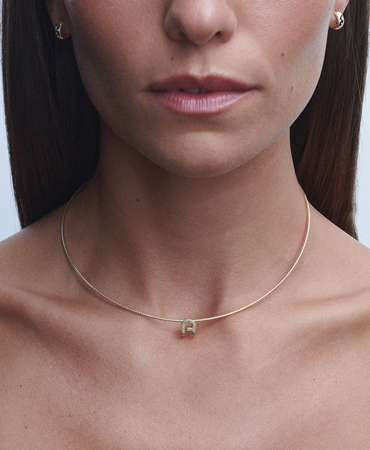 Groovy Initial Midi Bead Collar Necklace
