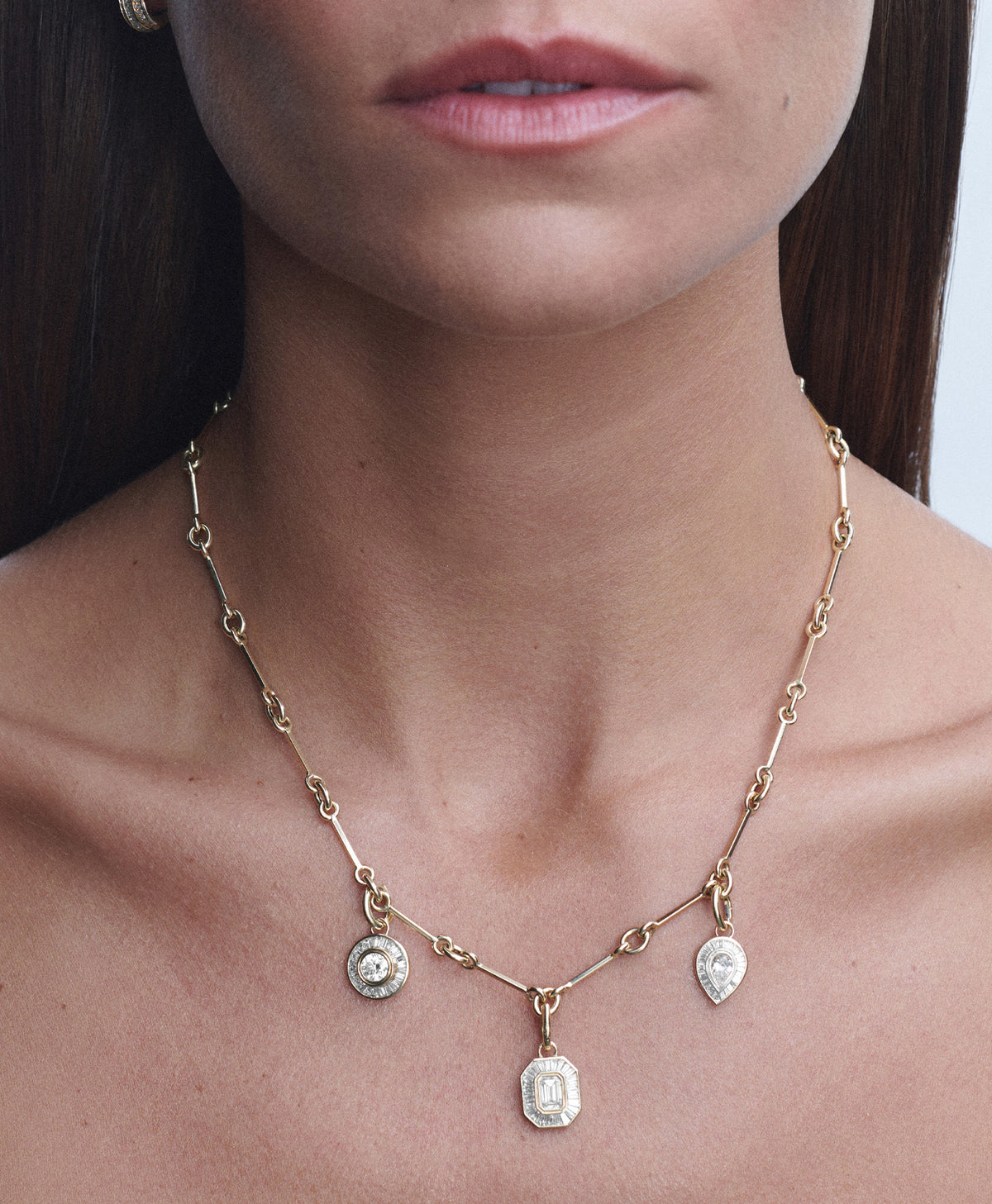 Deco Diamond Dreams Charm Necklace