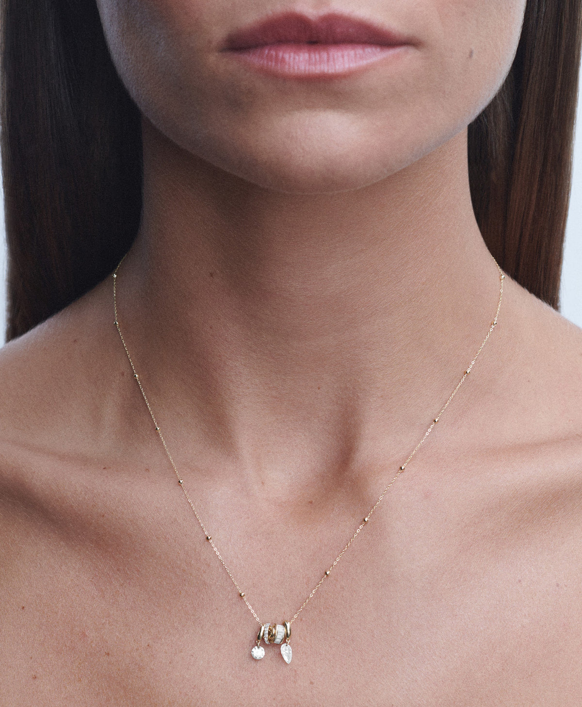 Twinkle Diamond Rager Mini Bead Necklace