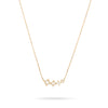 Graduated Pearl + Diamond Curve Necklace