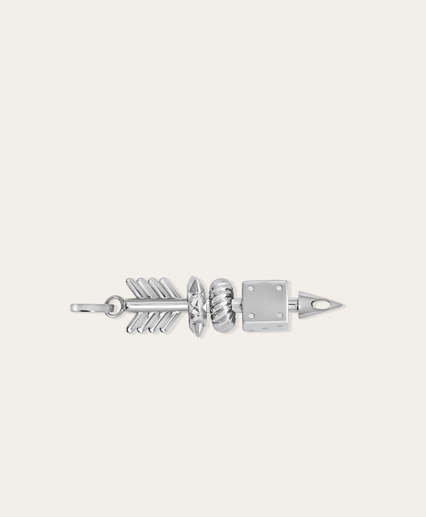 Arrow Hinged Charm in Sterling Silver for Big Beads
