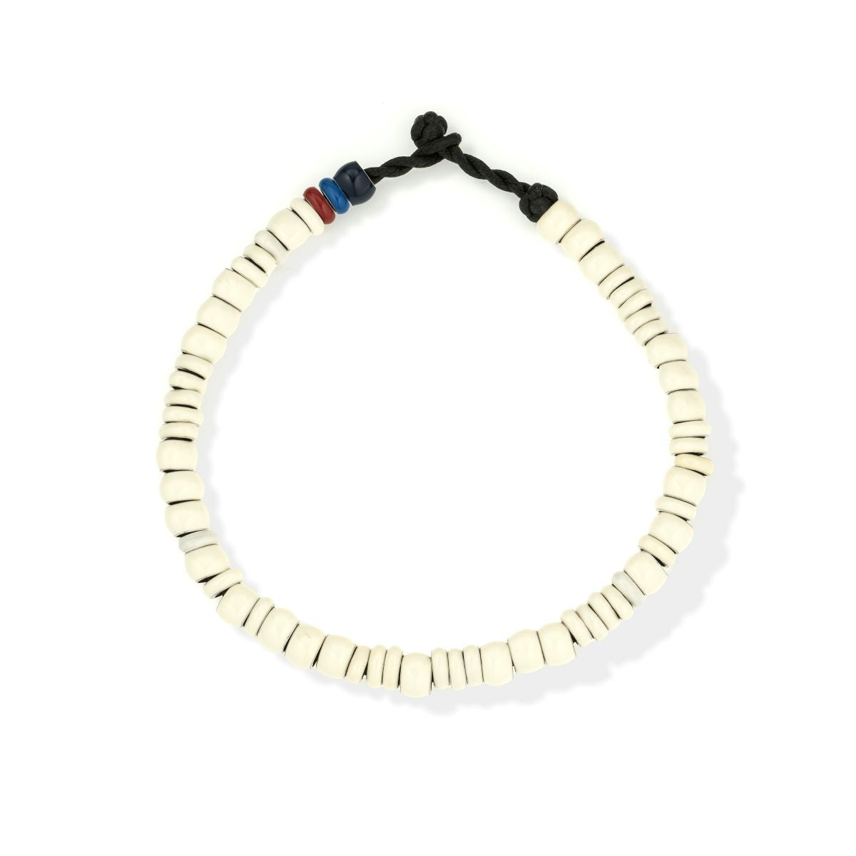 Bead Party Men's White Enamel Bracelet