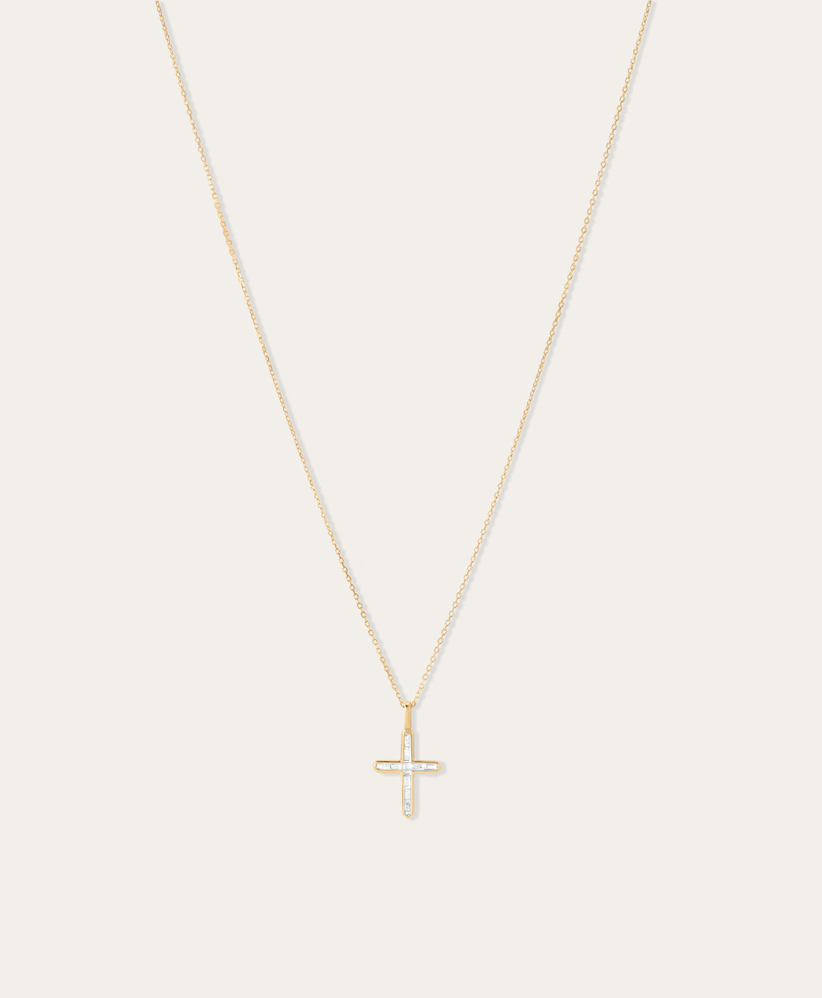 Baguette Cross Necklace