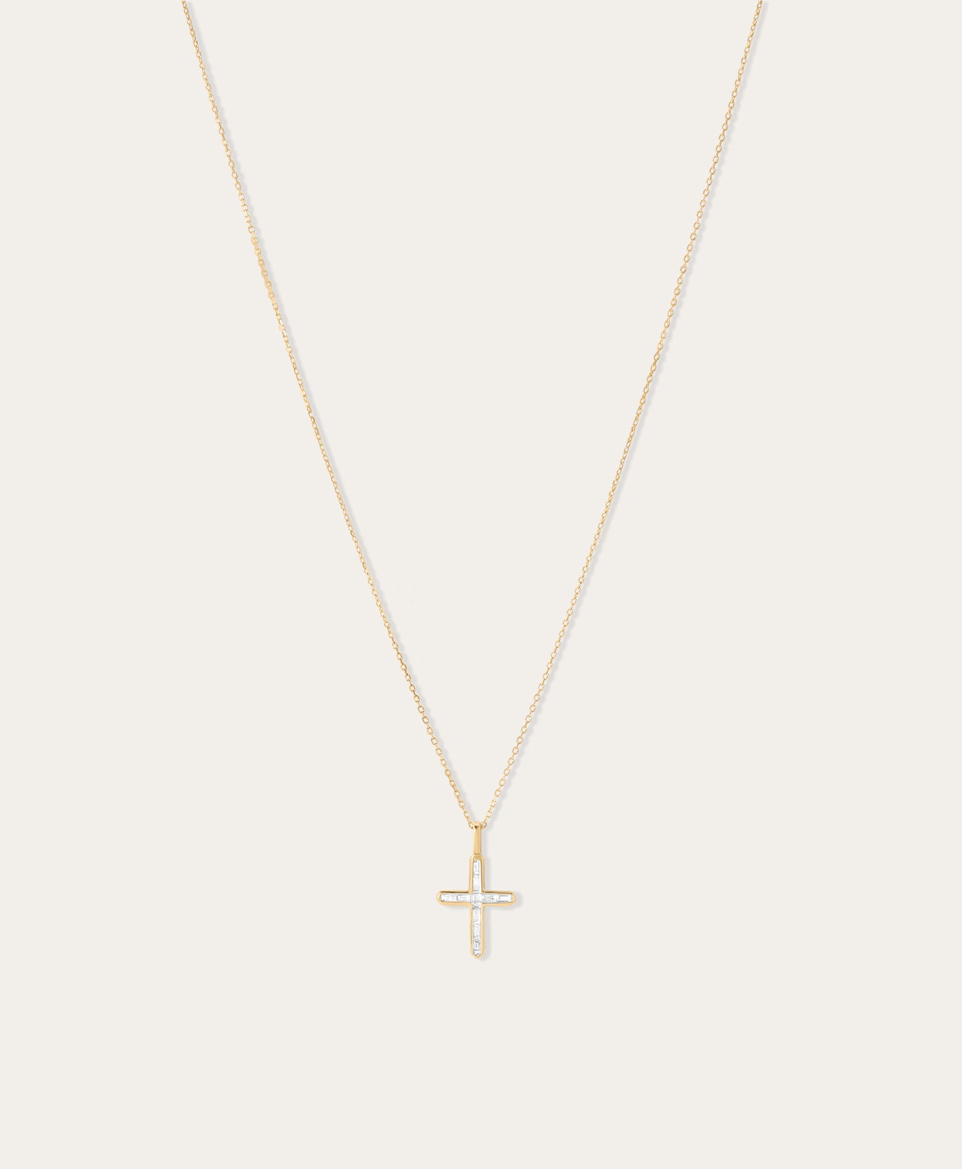 Baguette Cross Necklace