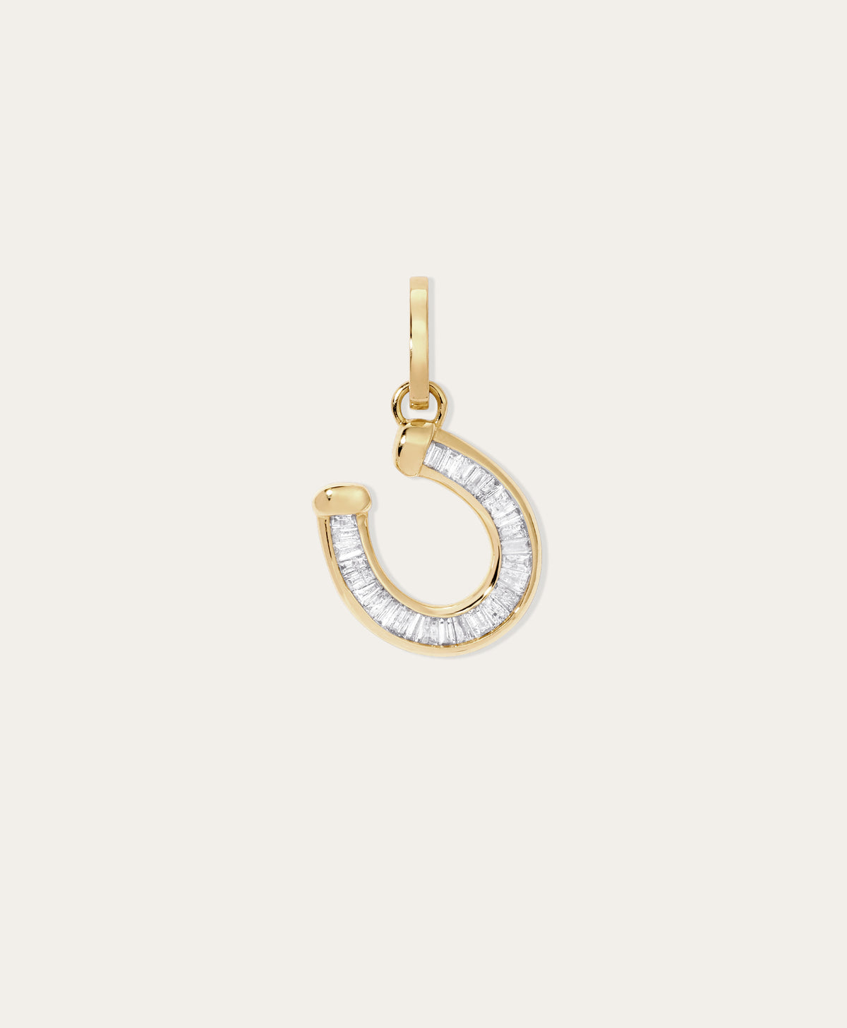Baguette Horseshoe Hinged Charm
