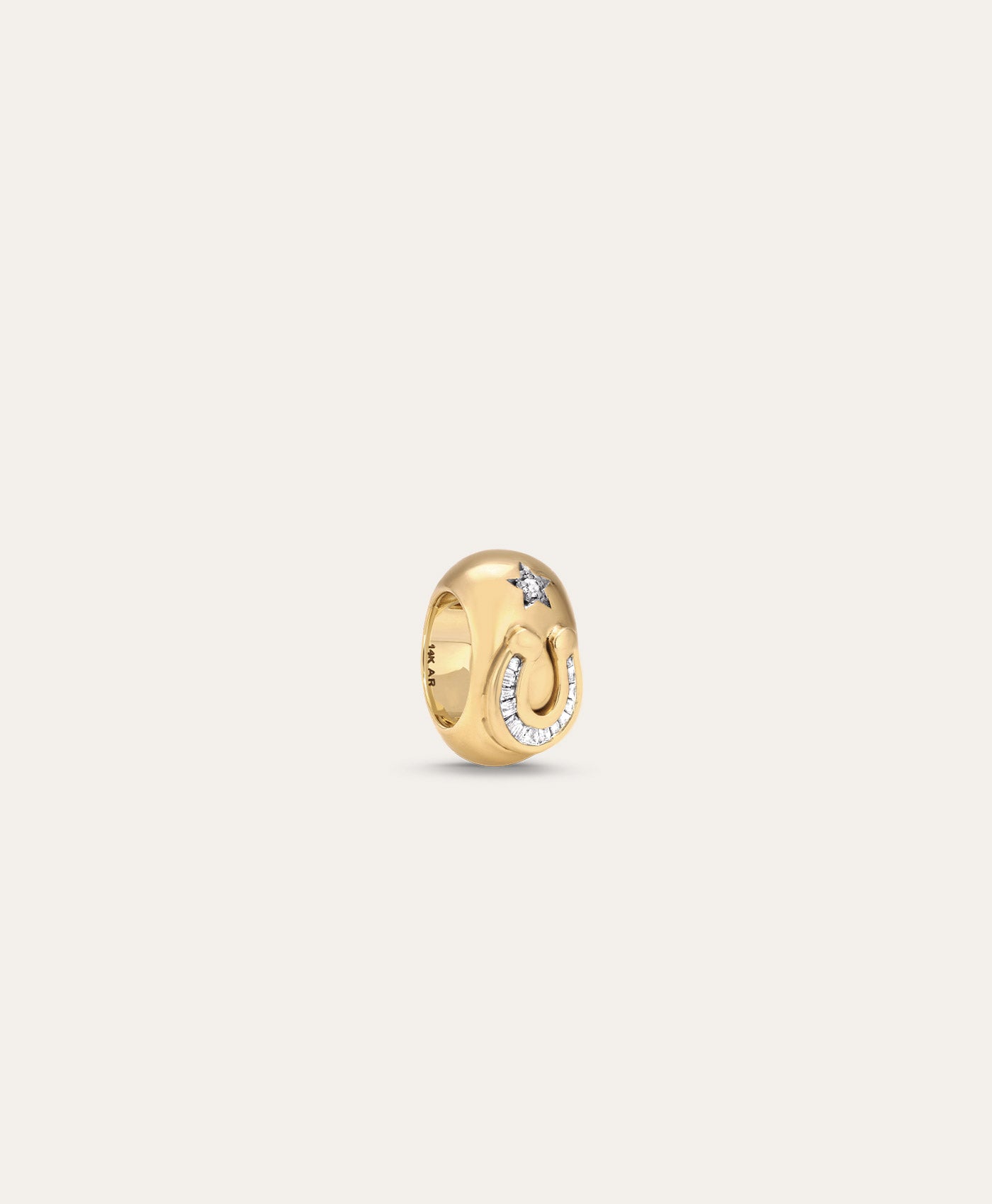 Baguette Horseshoe Lucky Big Bead