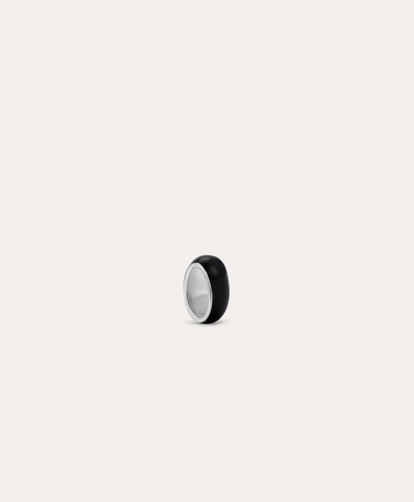 Black Enamel Mini Bead