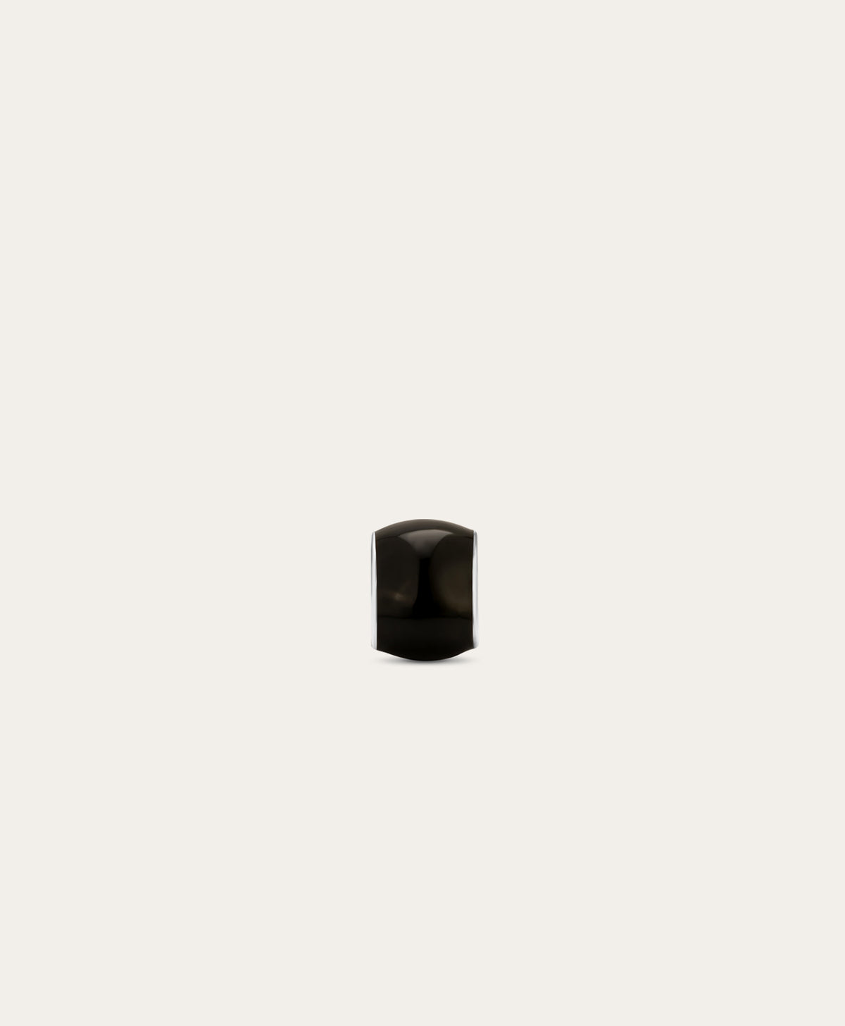 Wide Black Enamel Mini Bead