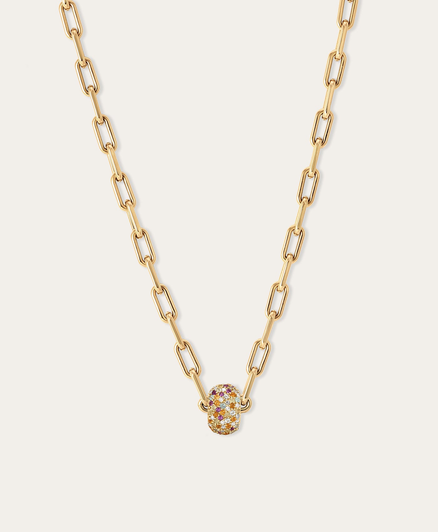 Diamond + Gemstone Iridescent Big Bead