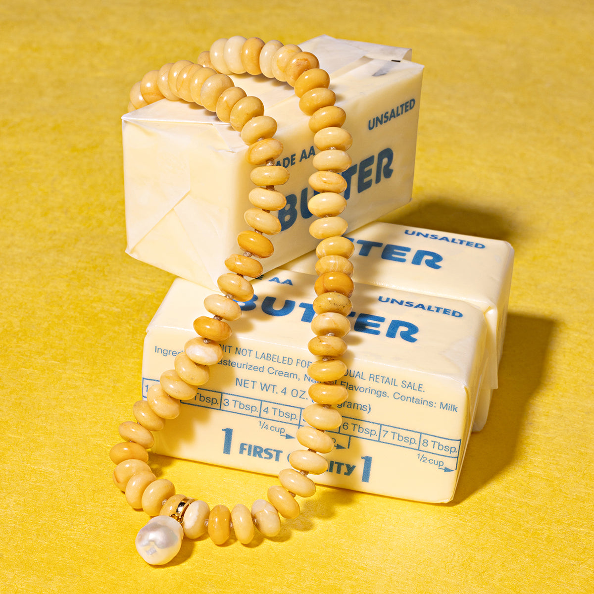 Butter Yellow Gemstone Necklace