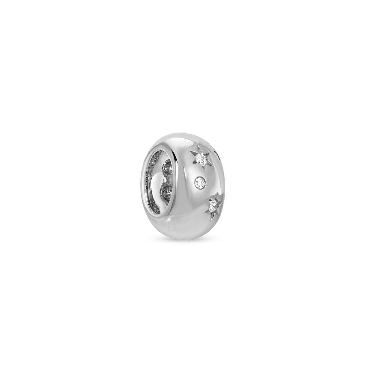 Celestial Diamond Big Bead in Sterling Silver