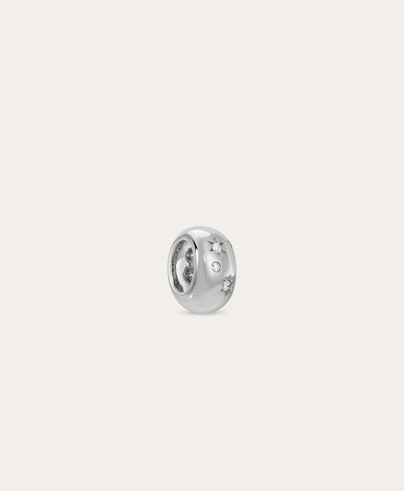Celestial Diamond Big Bead in Sterling Silver