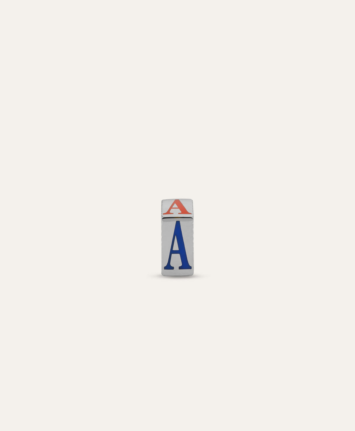 One of a Kind Ceramic Fluted Initial Big Bead - Letter A