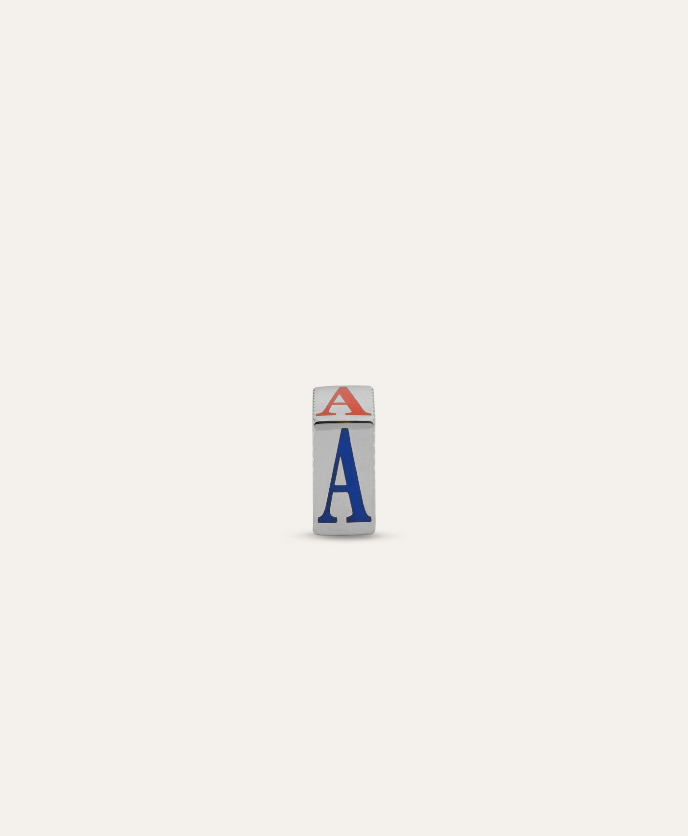 One of a Kind Ceramic Fluted Initial Big Bead - Letter A