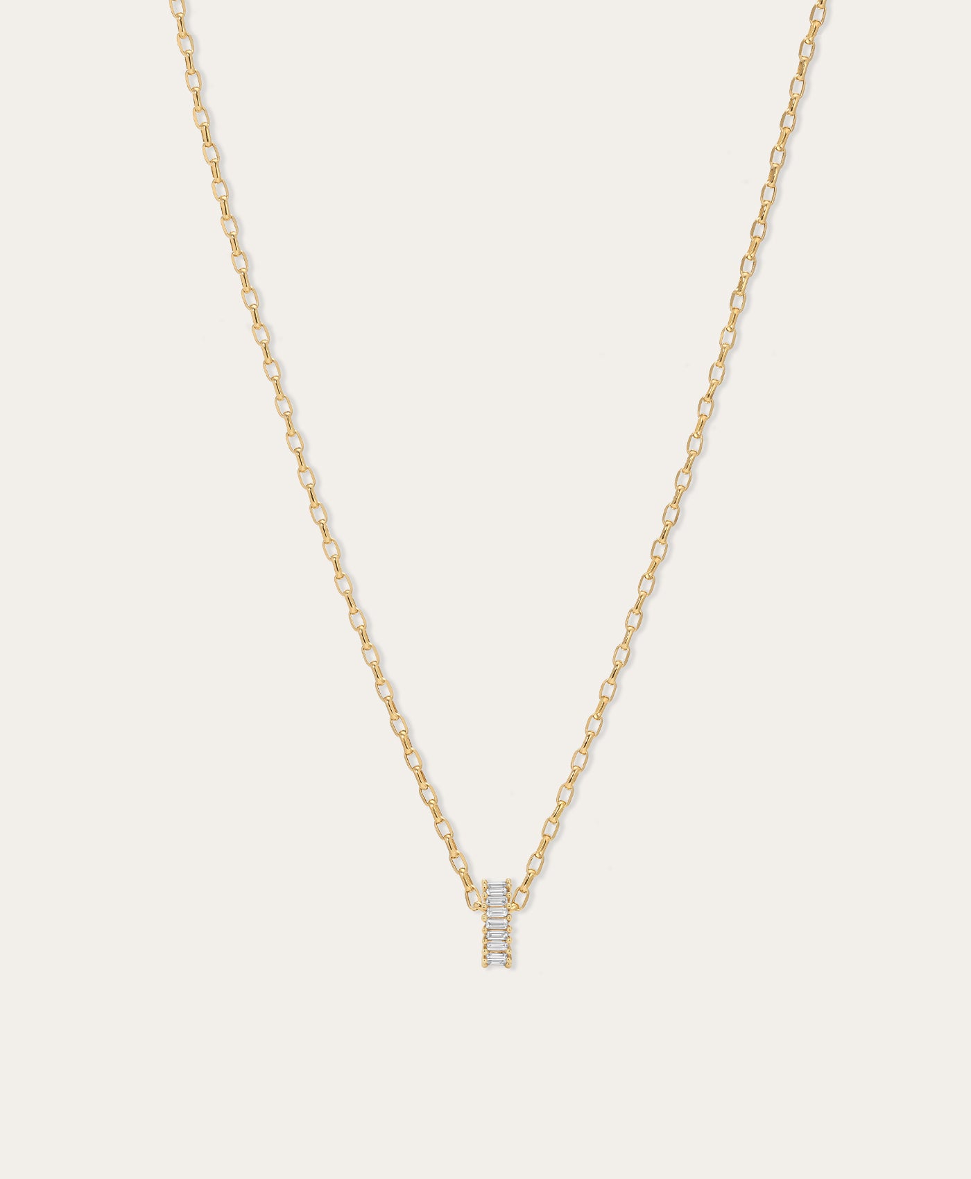 Choose Your Diamond Big Bead 2mm Italian Chain Necklace