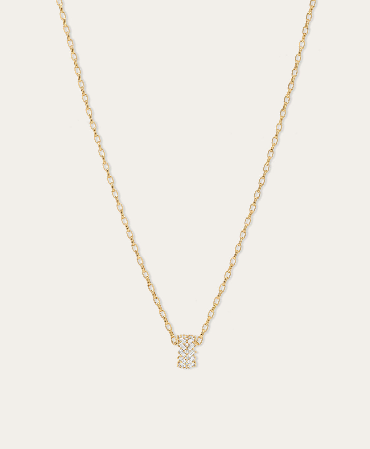 Choose Your Diamond Big Bead 2mm Italian Chain Necklace