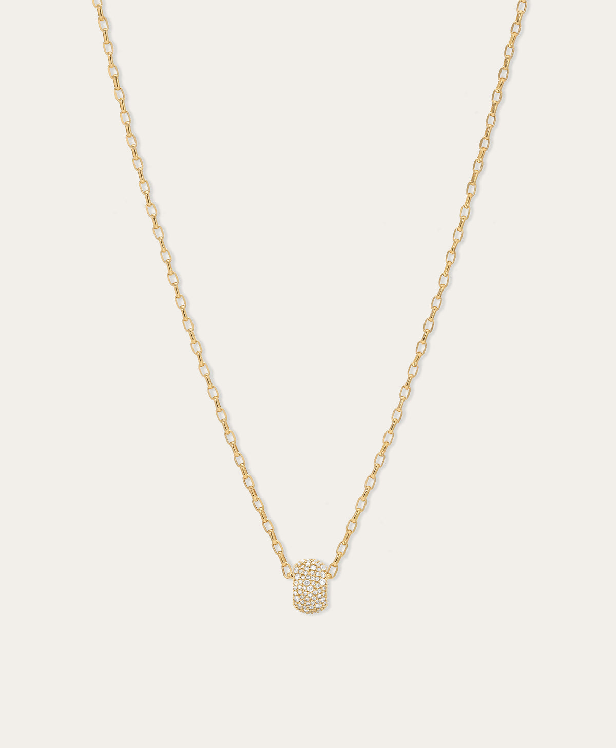 Choose Your Diamond Big Bead 2mm Italian Chain Necklace
