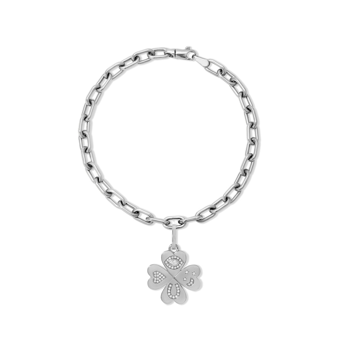 Choose Your Talisman Charm Bracelet on 4mm Italian Chain in Sterling Silver
