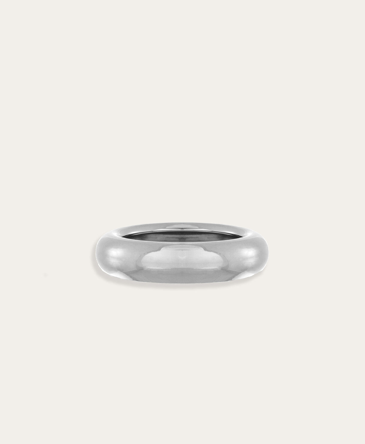 Chunky Tube Band Ring in Sterling Silver