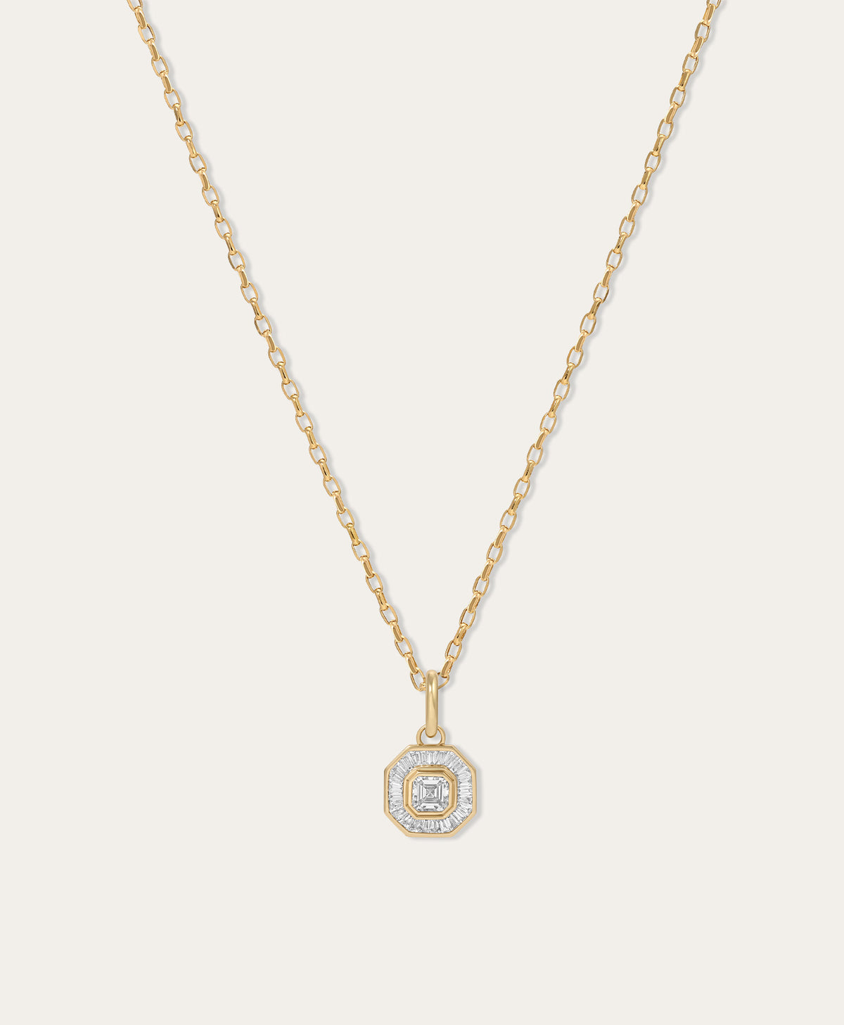 Deco Diamond Asscher Hinged Charm