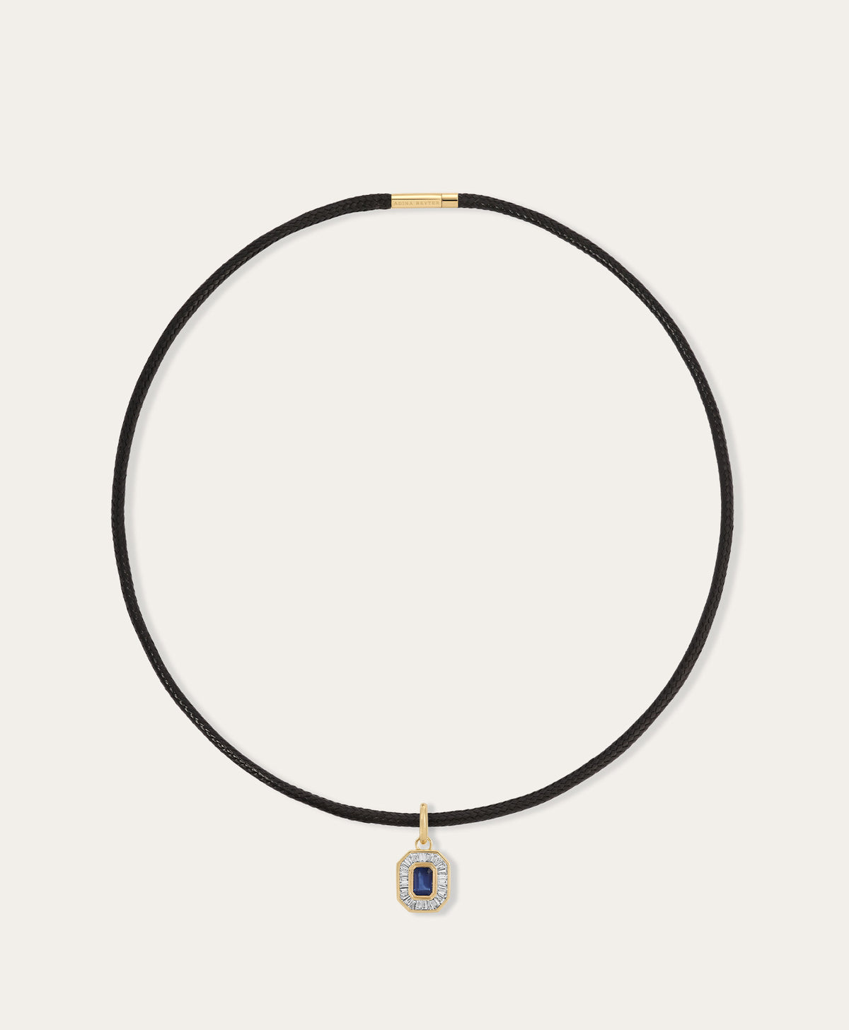 Deco Diamond + Sapphire  Hinged Charm