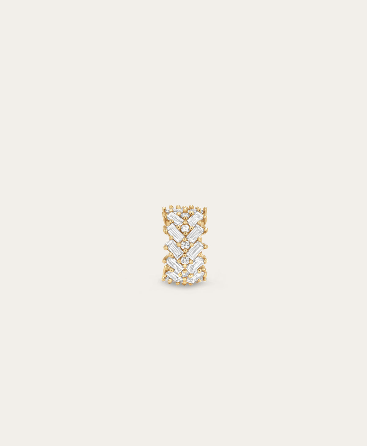 Diamond Chevron Baguette Big Bead - Lab Grown