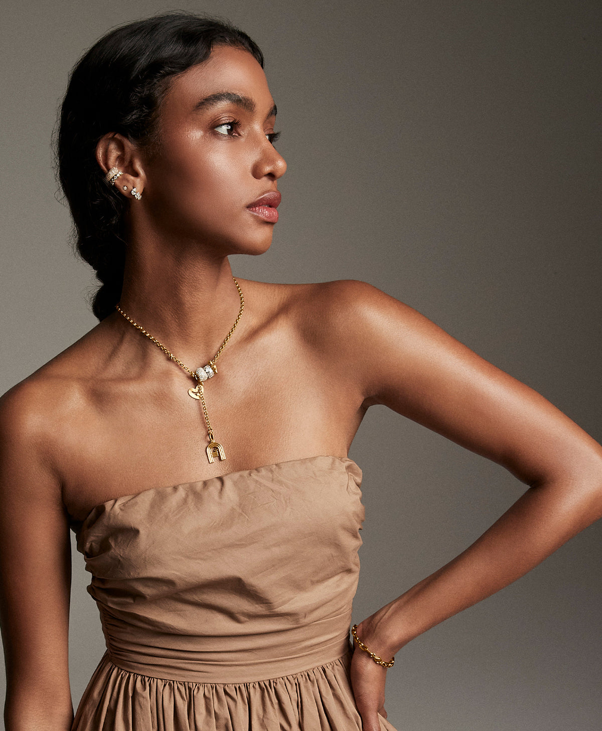 Moon and Star Signs Lariat Necklace