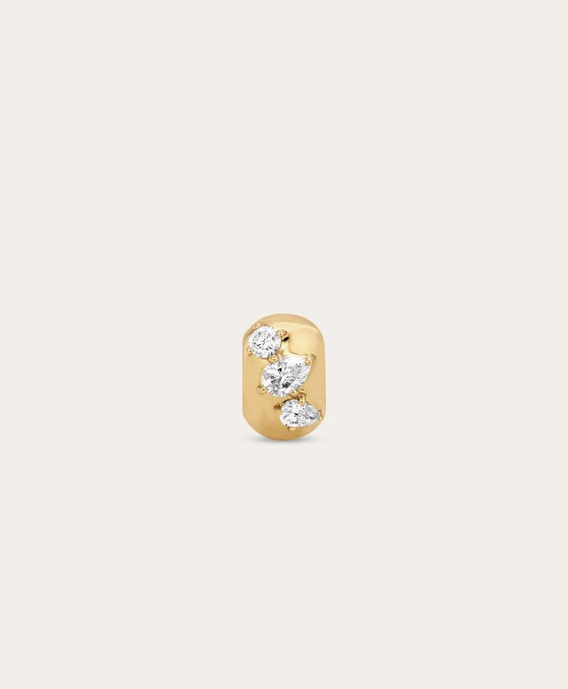 Diamond Pear Cluster Big Bead - Lab Grown