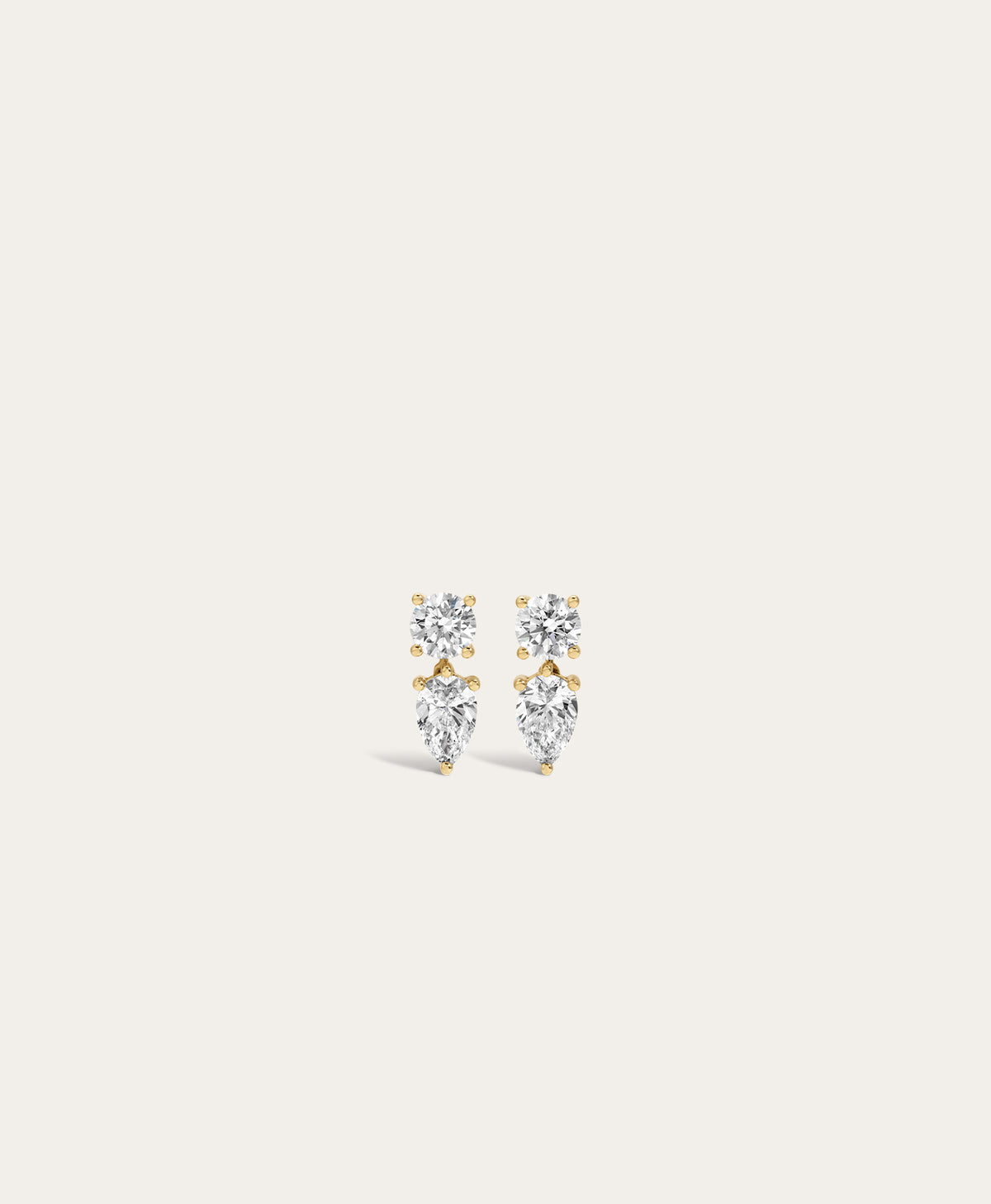 Diamond Pear Drop Earrings