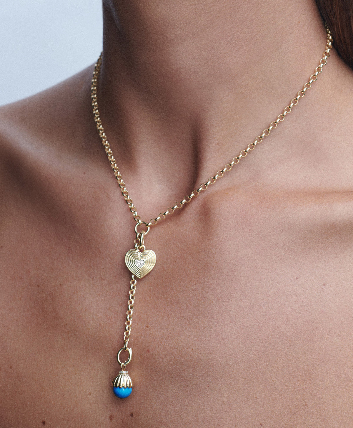 Double Take Diamond and Gemstone Charm Necklace