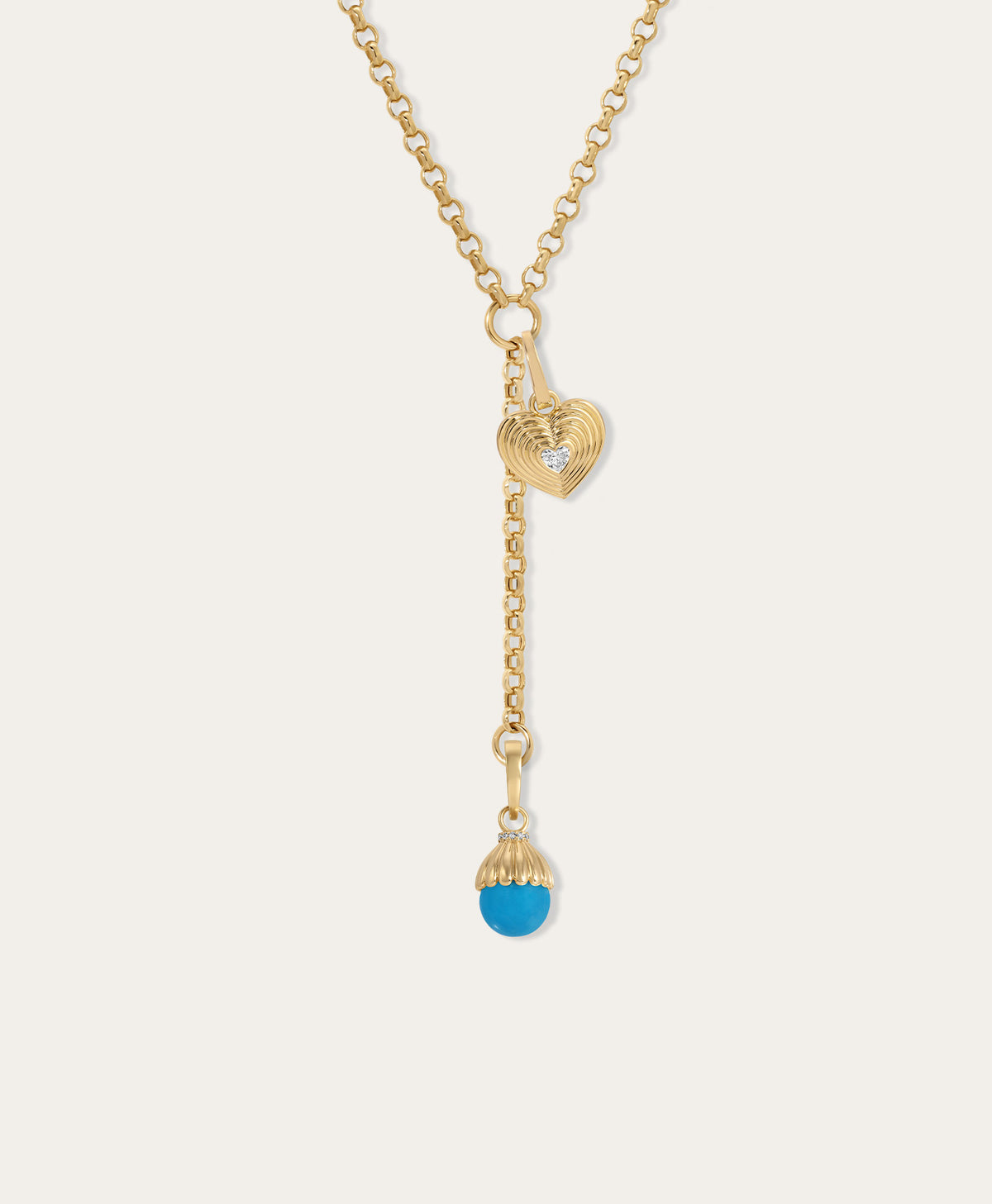 Double Take Diamond and Gemstone Charm Necklace