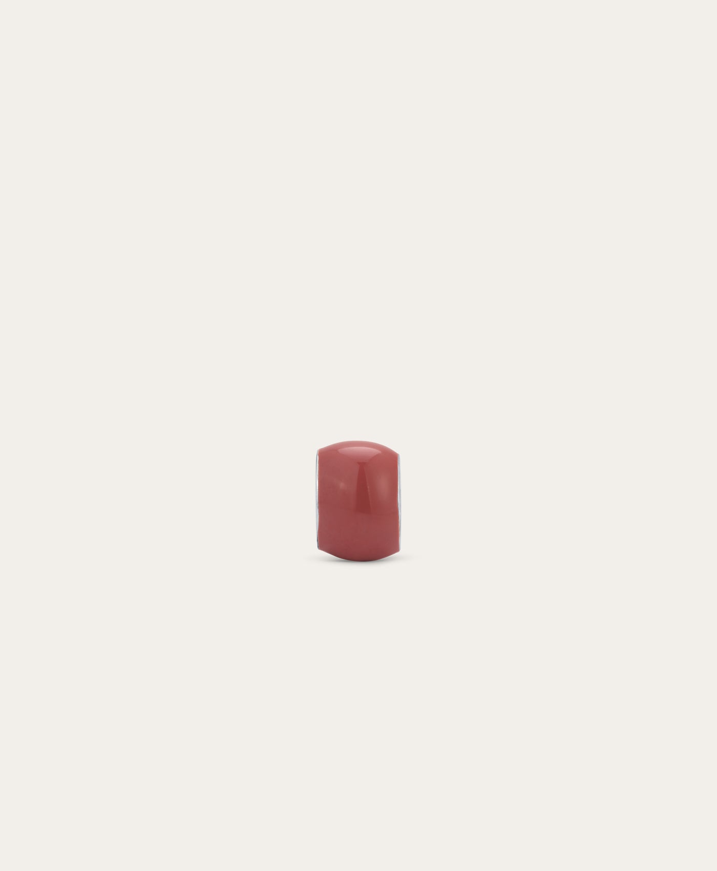 Wide Dusty Rose Enamel Mini Bead