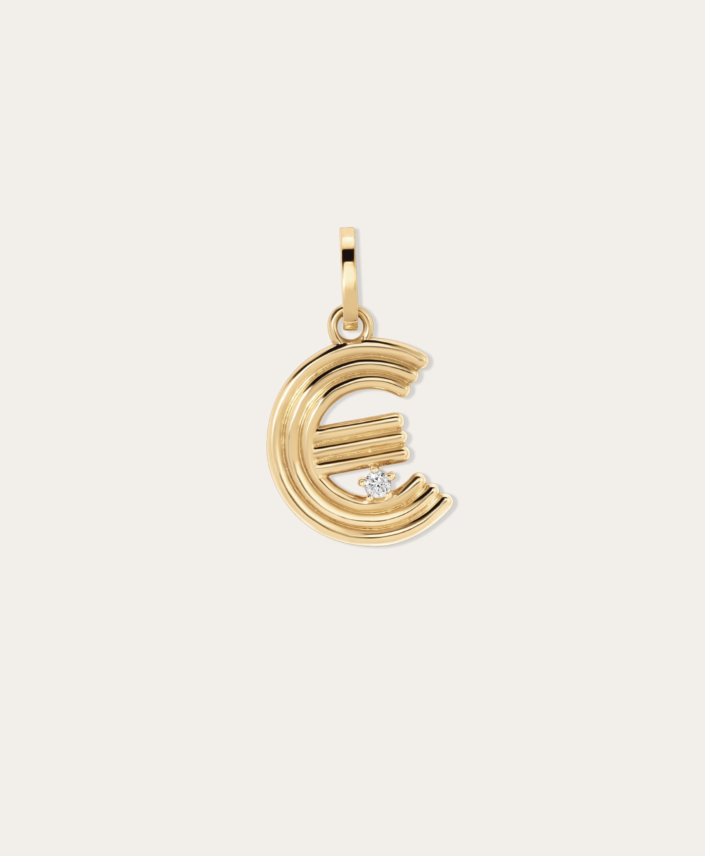 Groovy Diamond Initial Hinged Charm