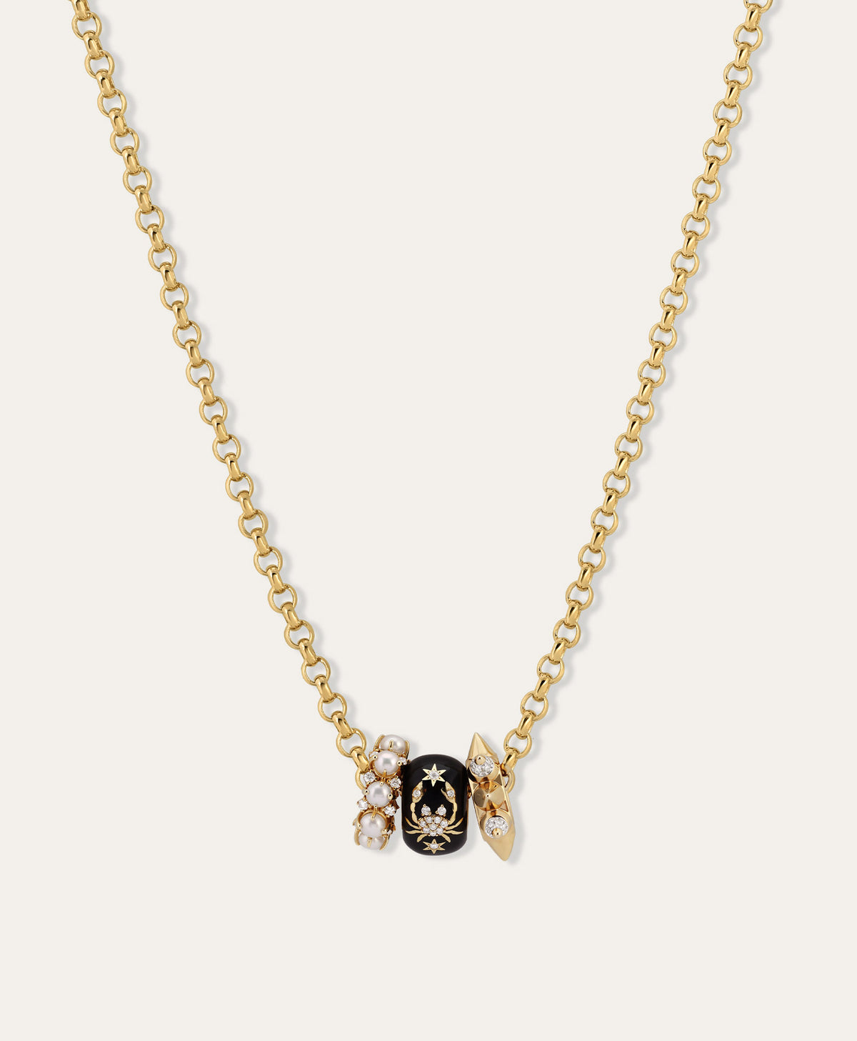 Eclipse Diamond Big Bead Necklace