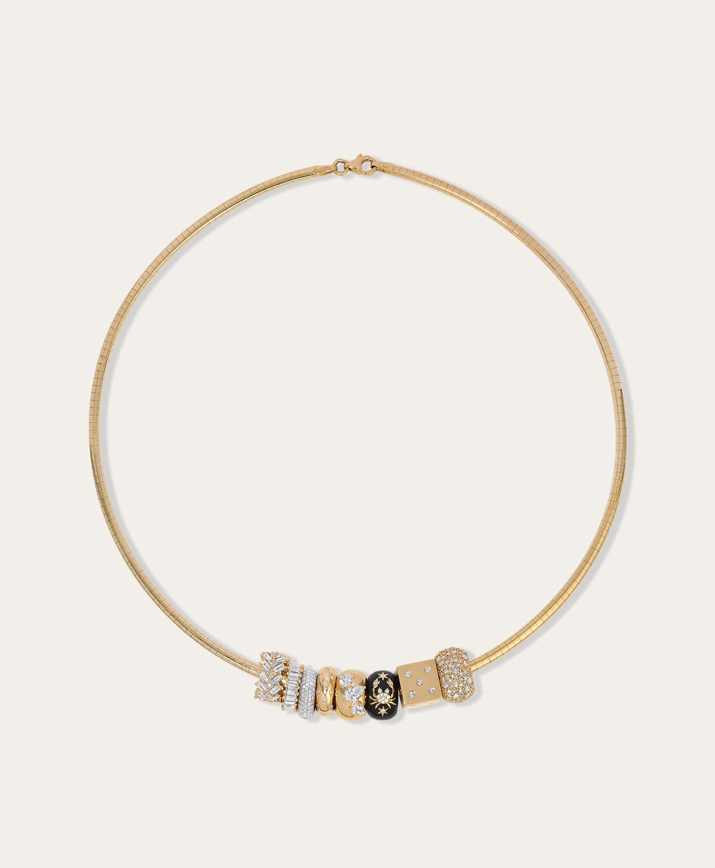 Esme Omega Diamond Big Bead Necklace