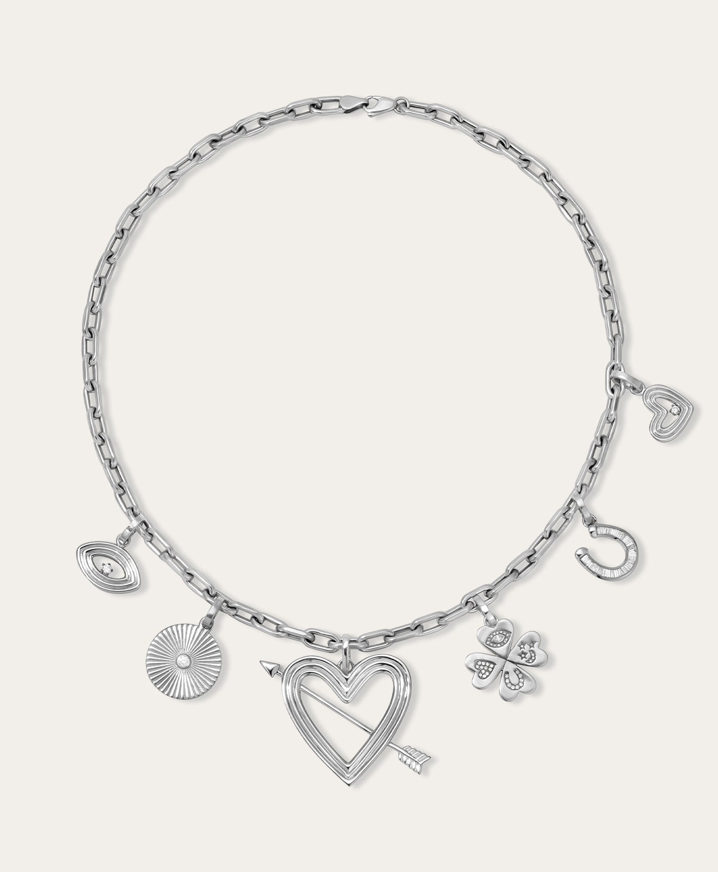 Eye Love Luck Luxe Charm Necklace in Sterling Silver