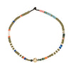 One of a Kind Full Enamel Bead Party Diamond Lucky Big Bead Necklace