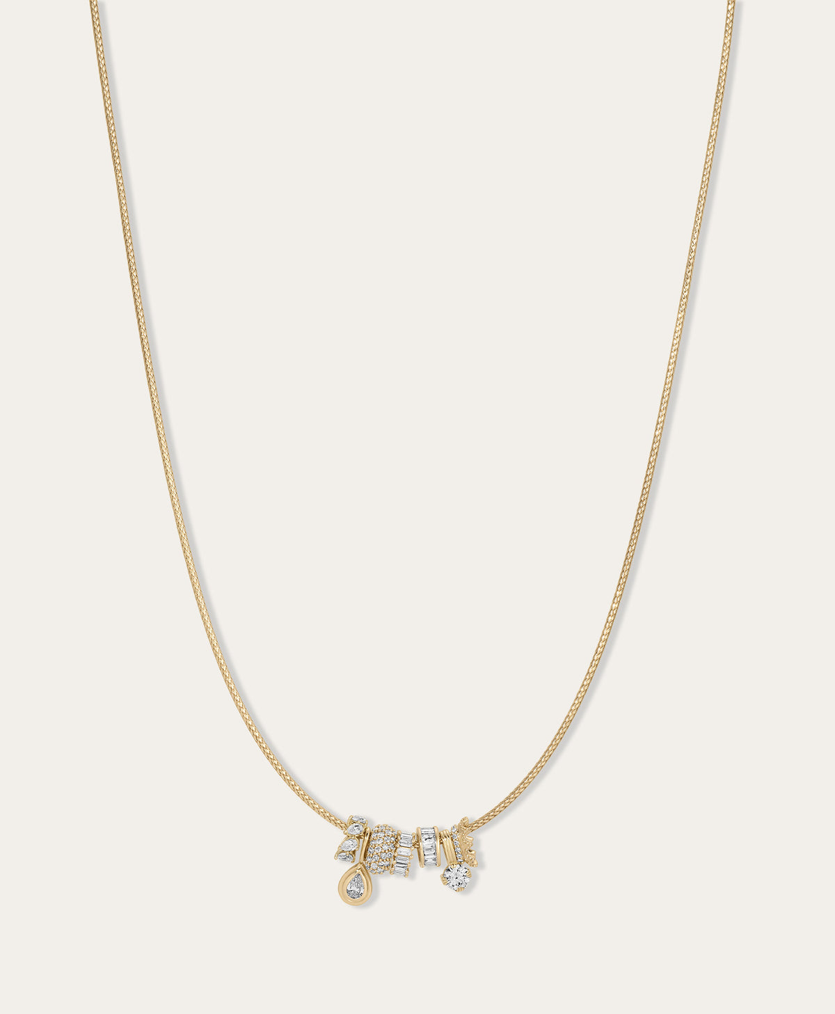 Fat Stack Mini Charm Collar Necklace