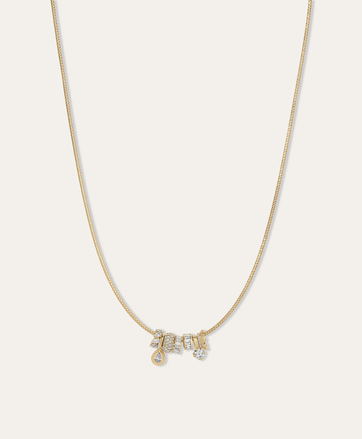 Fat Stack Mini Charm Collar Necklace
