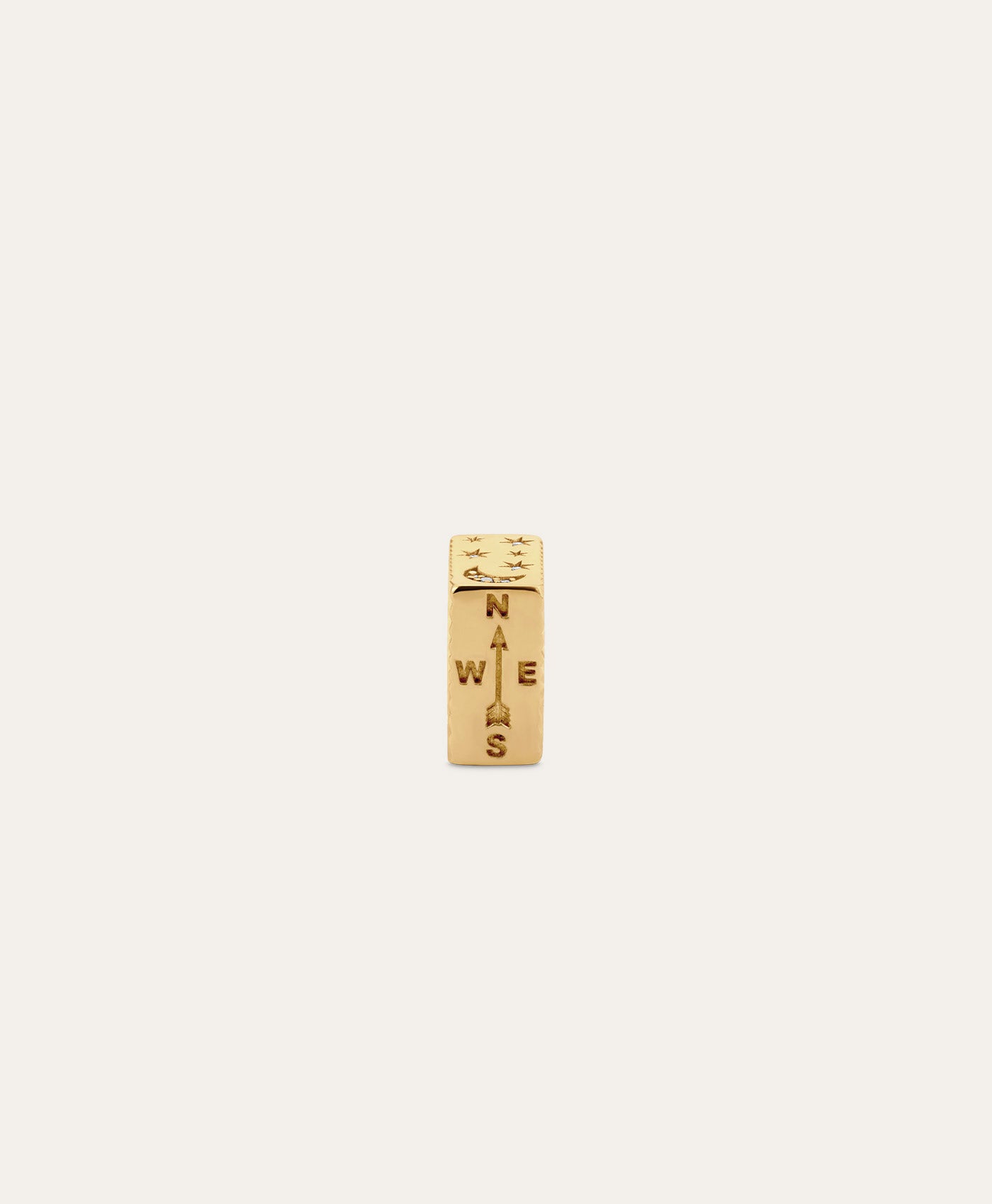 Fluted Diamond Arrow Compass Big Bead
