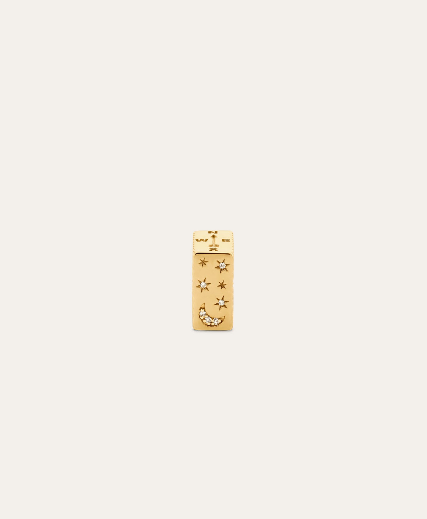 Fluted Diamond Arrow Compass Big Bead