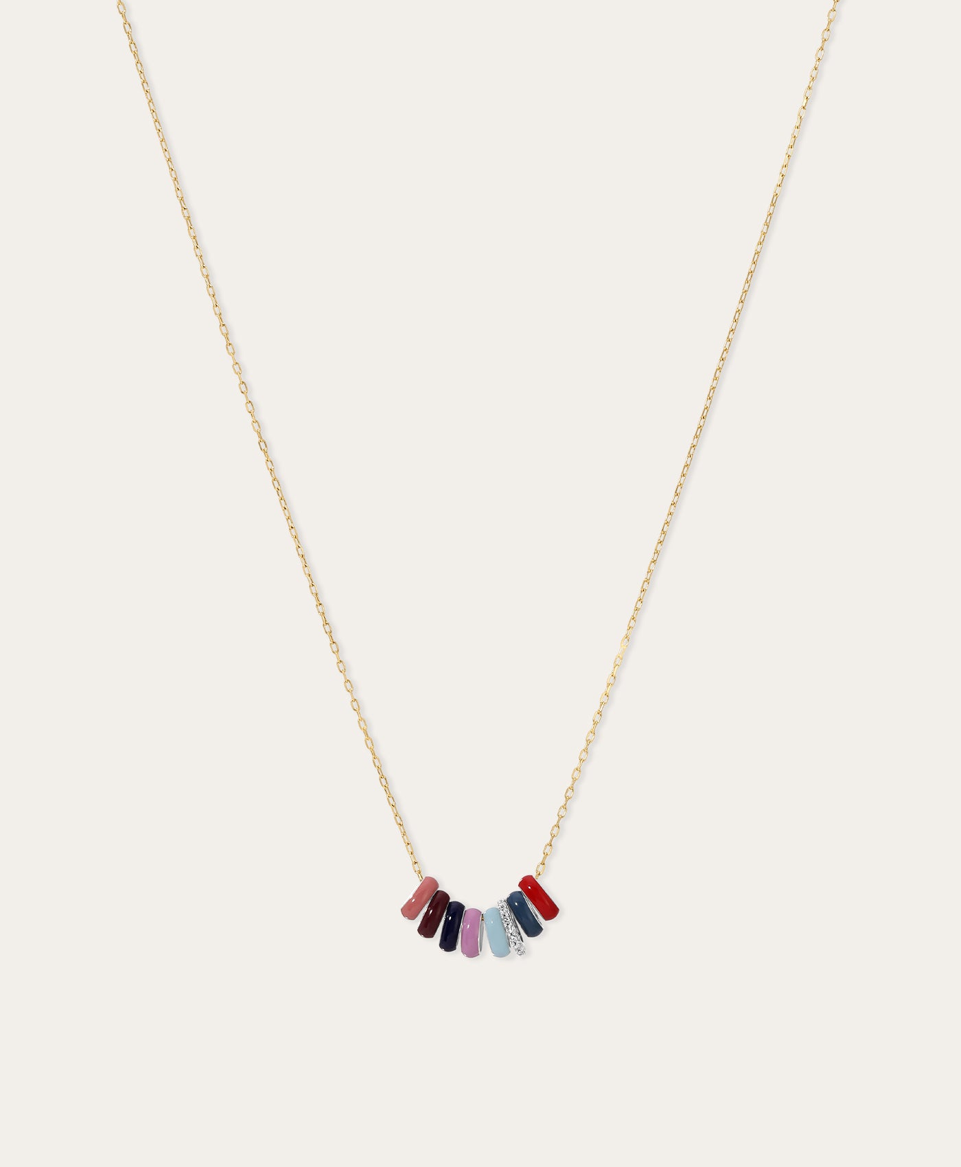 French Kiss Diamond Rager Necklace in 14k Gold | Adina Reyter