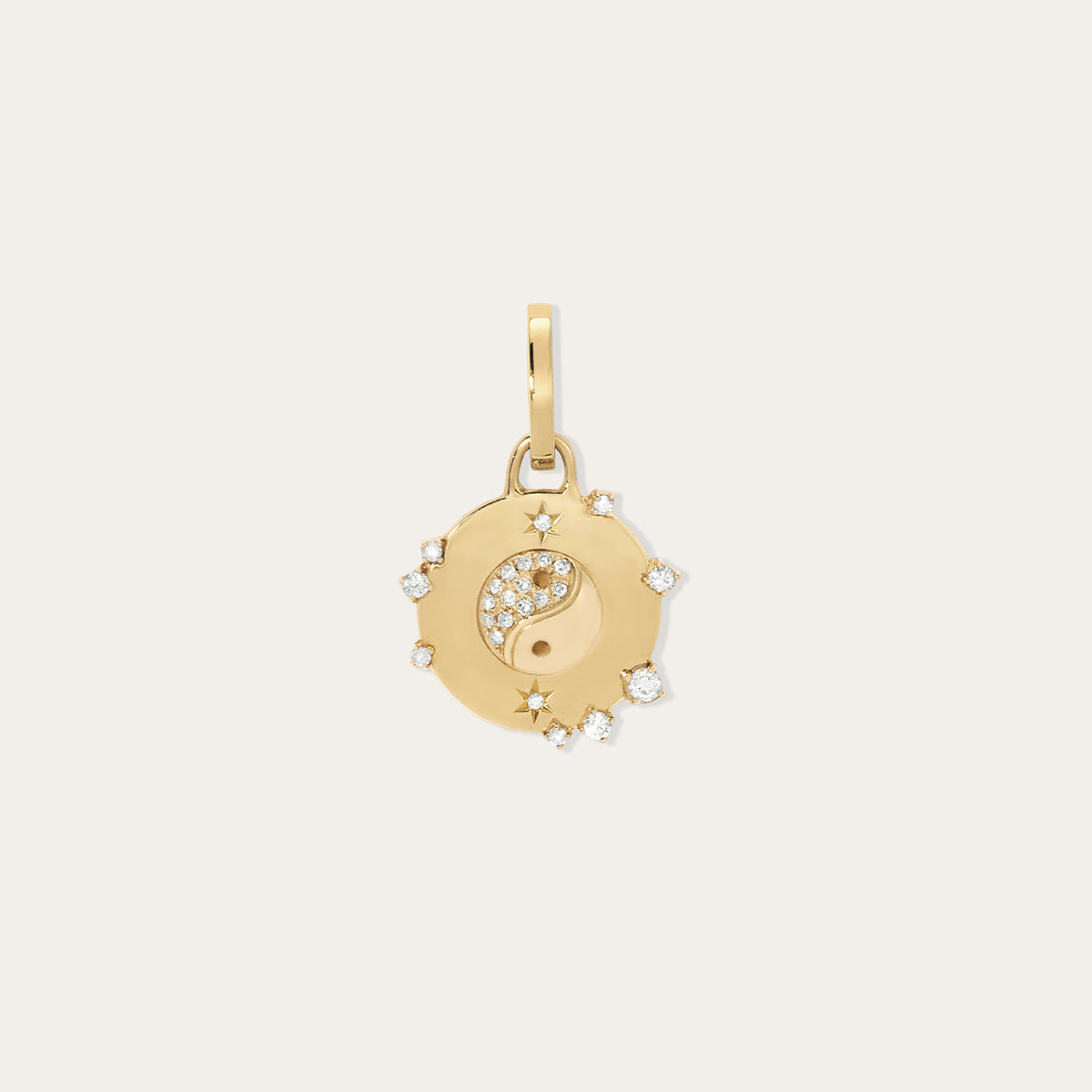 S Gemini Zodiac Diamond Charm Pendant in 18k Yellow Gold S Gemini Zodiac Diamond Charm Pendant in 18k Yellow Gold