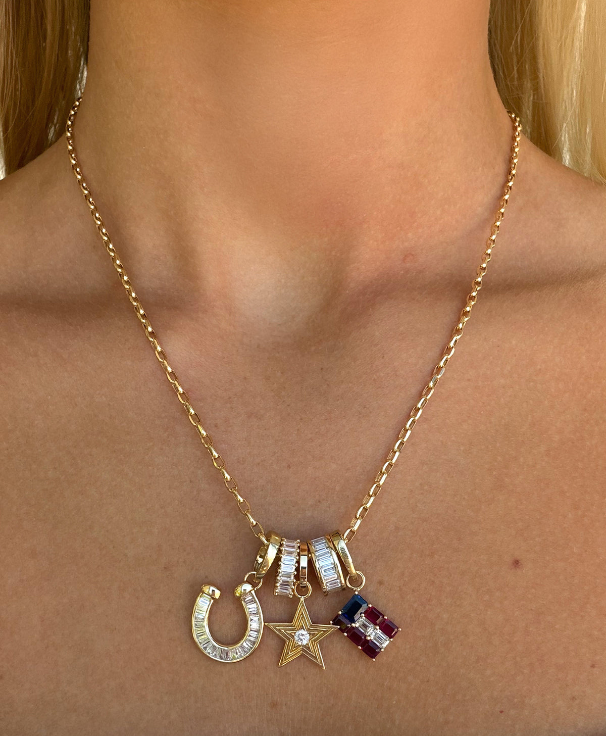 Gold Rush Diamond Charm Necklace