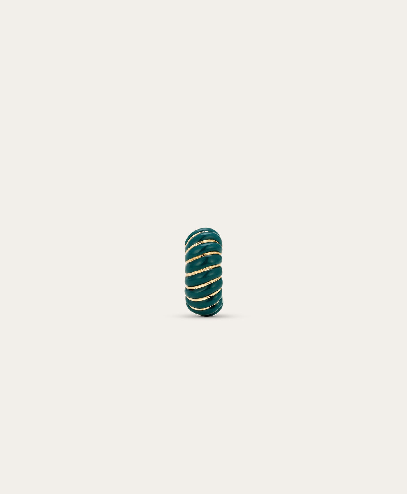 Green Ceramic Wave Big Bead