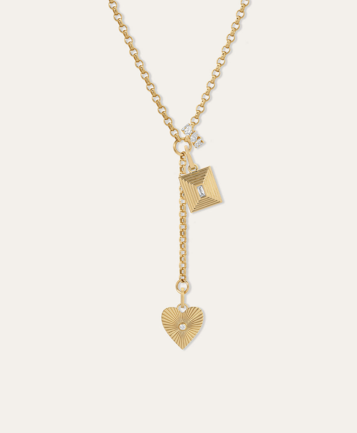Groovy Baby Diamond Charm Necklace